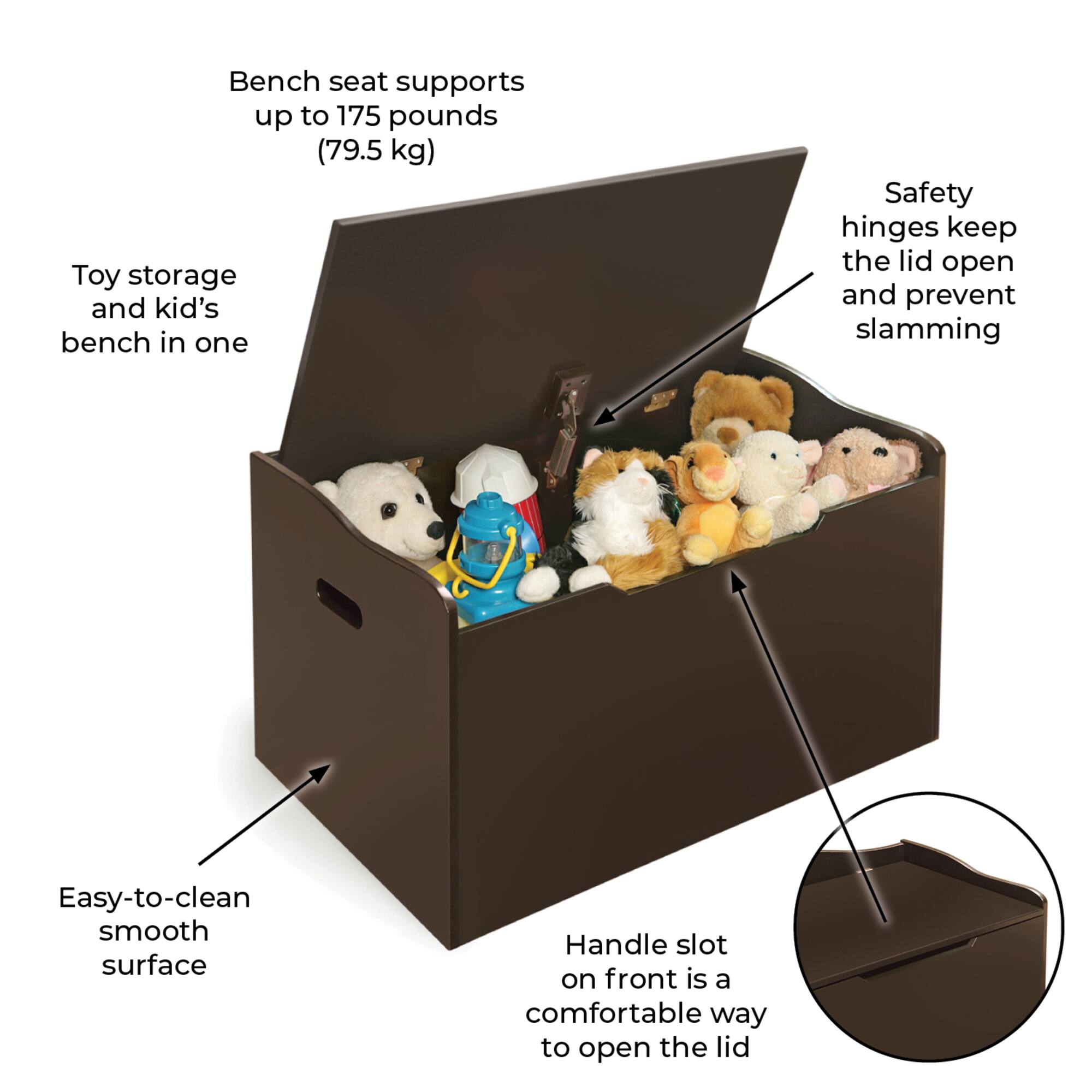 Badger Basket Bench Top Toy Box